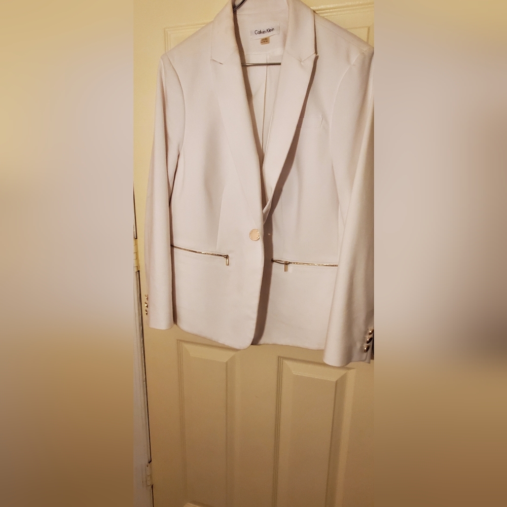 Calvin Klein white blazer
